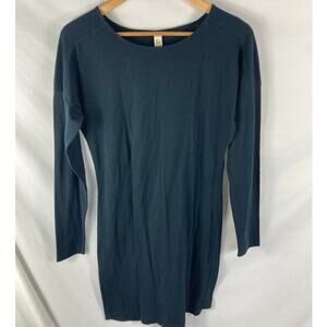 Lole Long Sleeve Round Bottom Tshirt Dress Black Size Medium